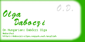 olga daboczi business card